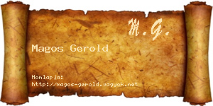 Magos Gerold névjegykártya
